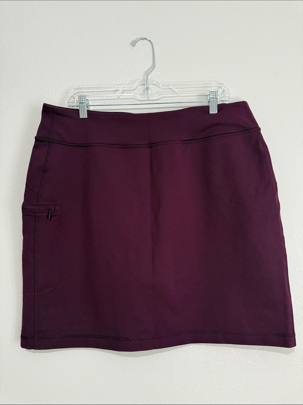 Duluth Trading Co Mini Skort in Deep Plum